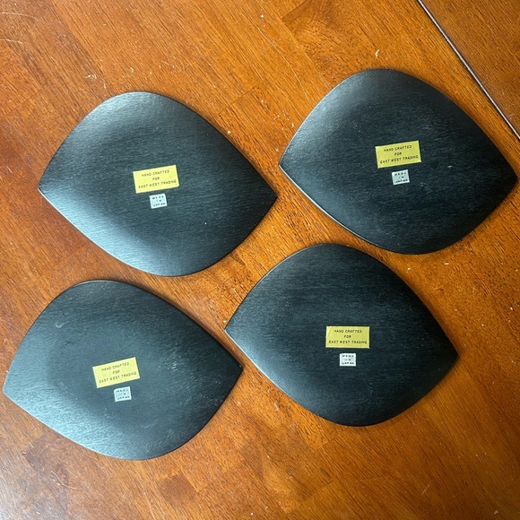 RARE Shigemichi Aomine Qty 4 Trays Vintage Teak Molded Bentwood Tray EUC - Picture 3 of 10